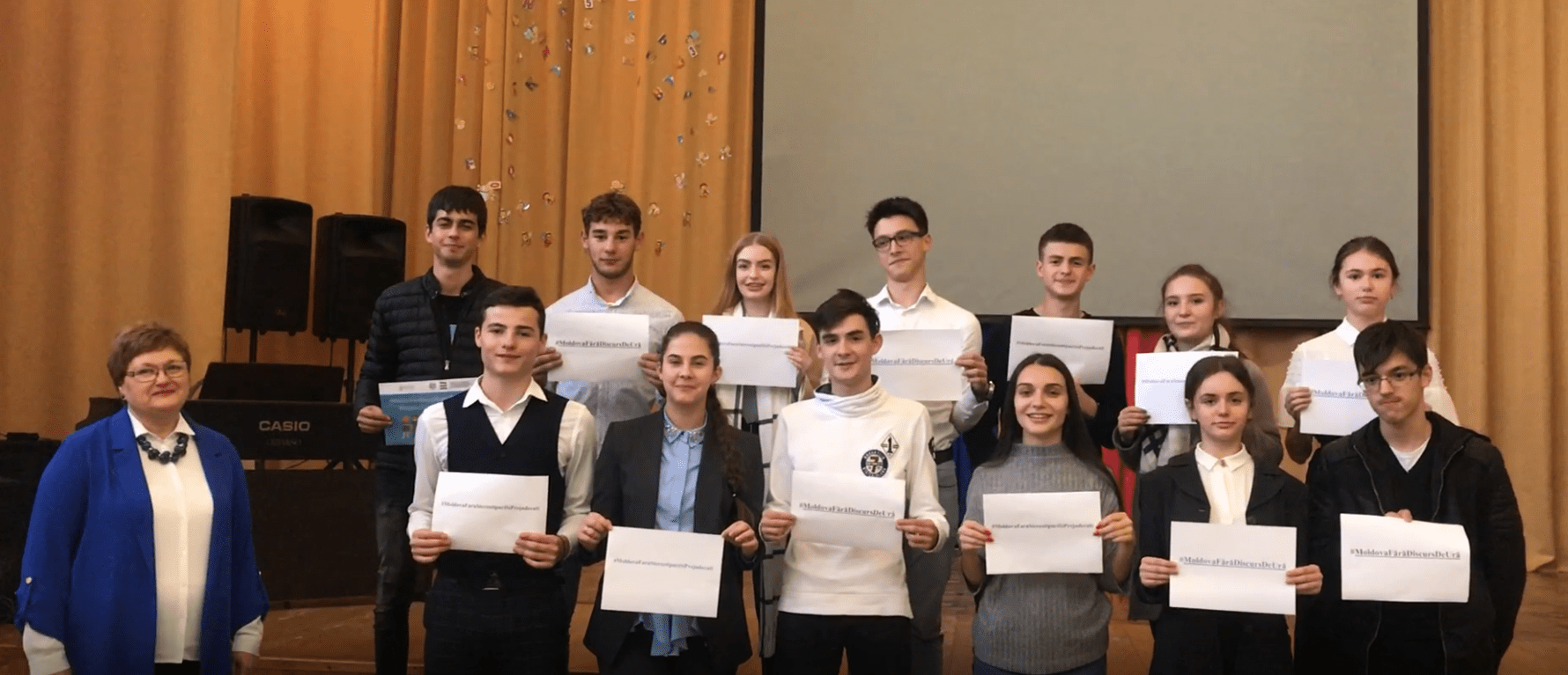 Copiii de la Liceul Teoretic „Mihai Viteazul” s-au alăturat Campaniei lansate de Oficiul Avocatului Poporului #MoldovaFaraStereotipuriSiPrejudecati