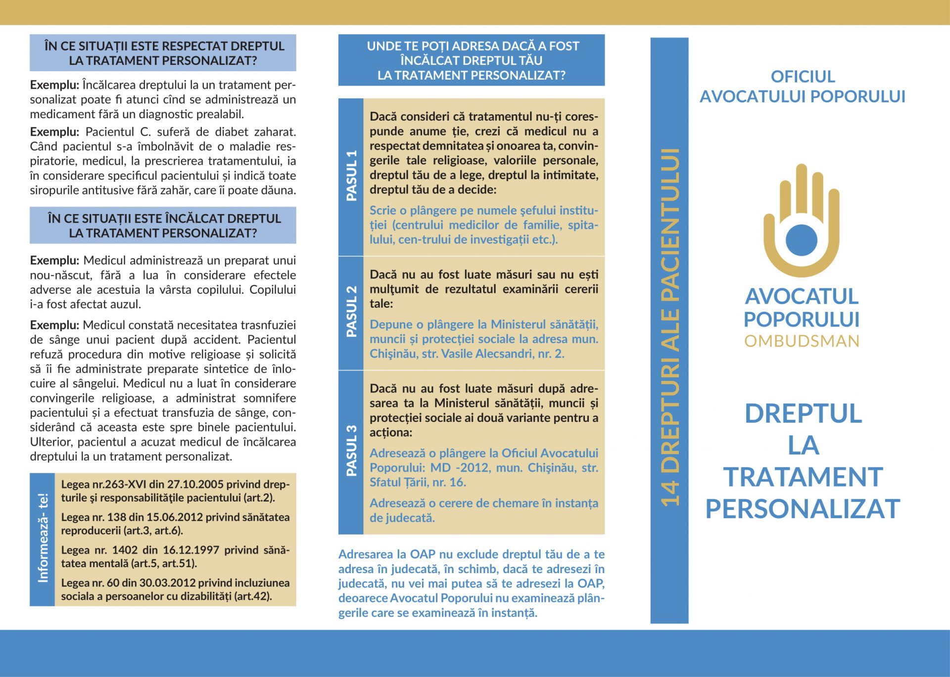 Dreptul pacientului la tratament personalizat