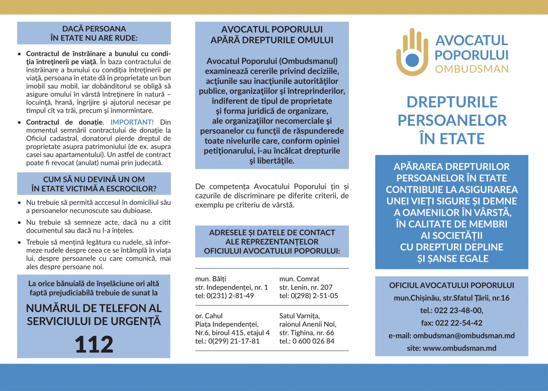 Despre drepturile persoanelor în etate în trei limbi: română, rusă și găgăuză