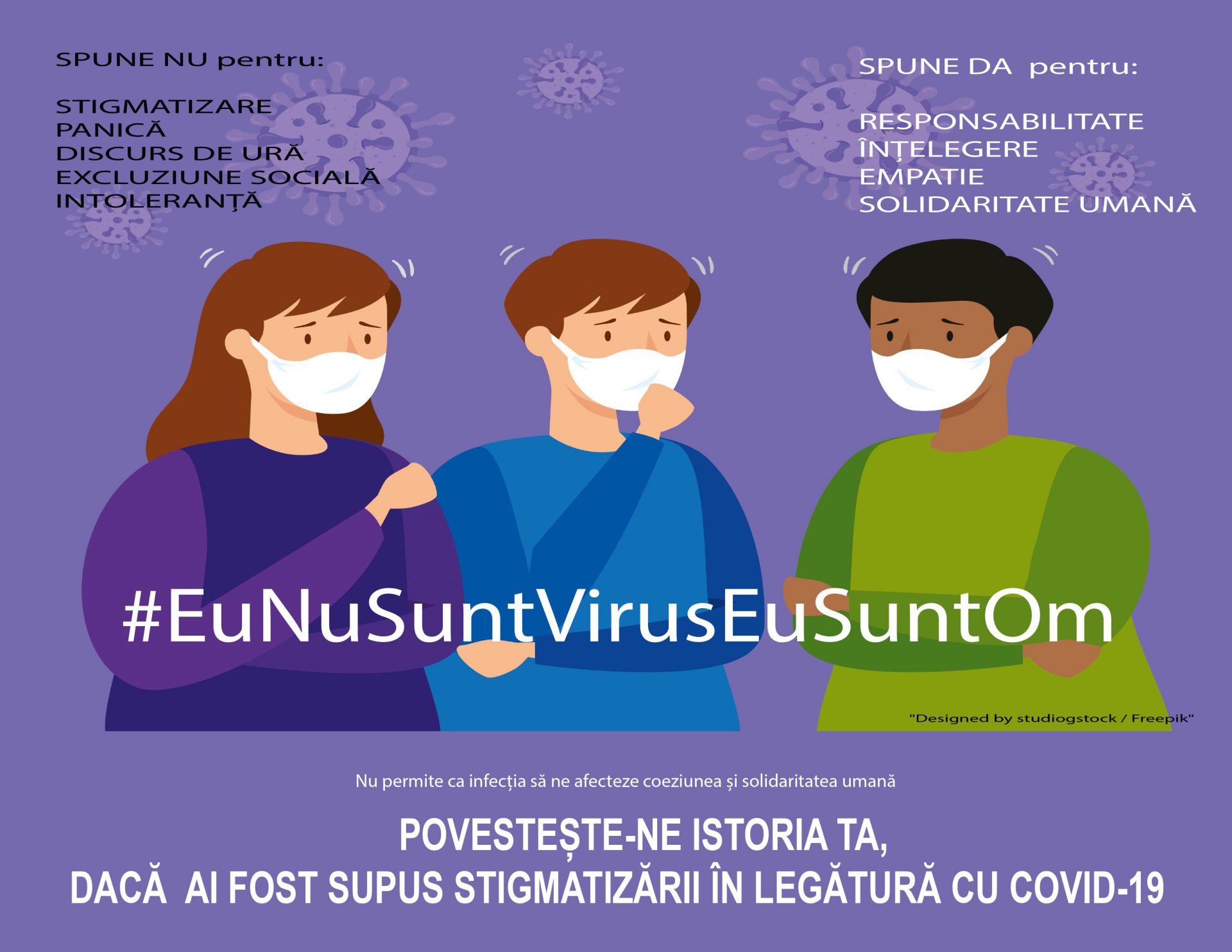 Employees of the People’s Advocate Office launch the idea of a campaign on social networks with the hashtag #IamNotAVirusIam Human