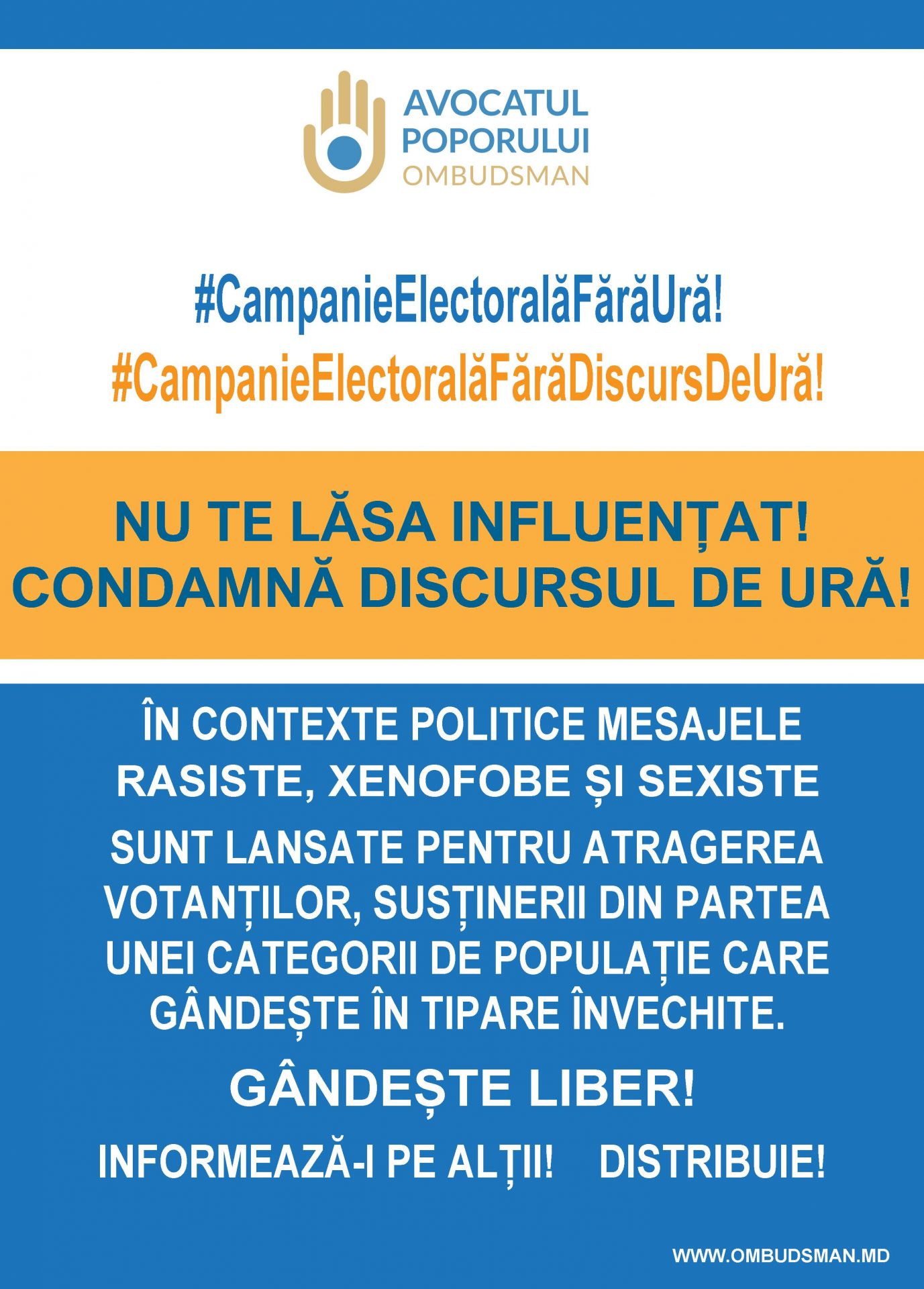 ELECTION CAMPAIGN WITHOUT HATE SPEECH!