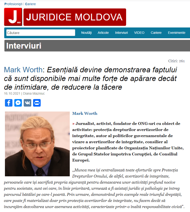 Mark Worth: Esențială devine demonstrarea faptului că sunt disponibile mai multe forțe de apărare decât de intimidare, de reducere la tăcere
