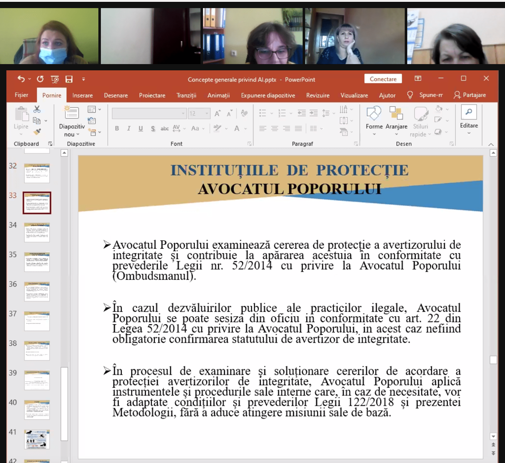 Activități de instruire în domeniul avertizării de integritate pentru angajații din domeniul asistenței sociale