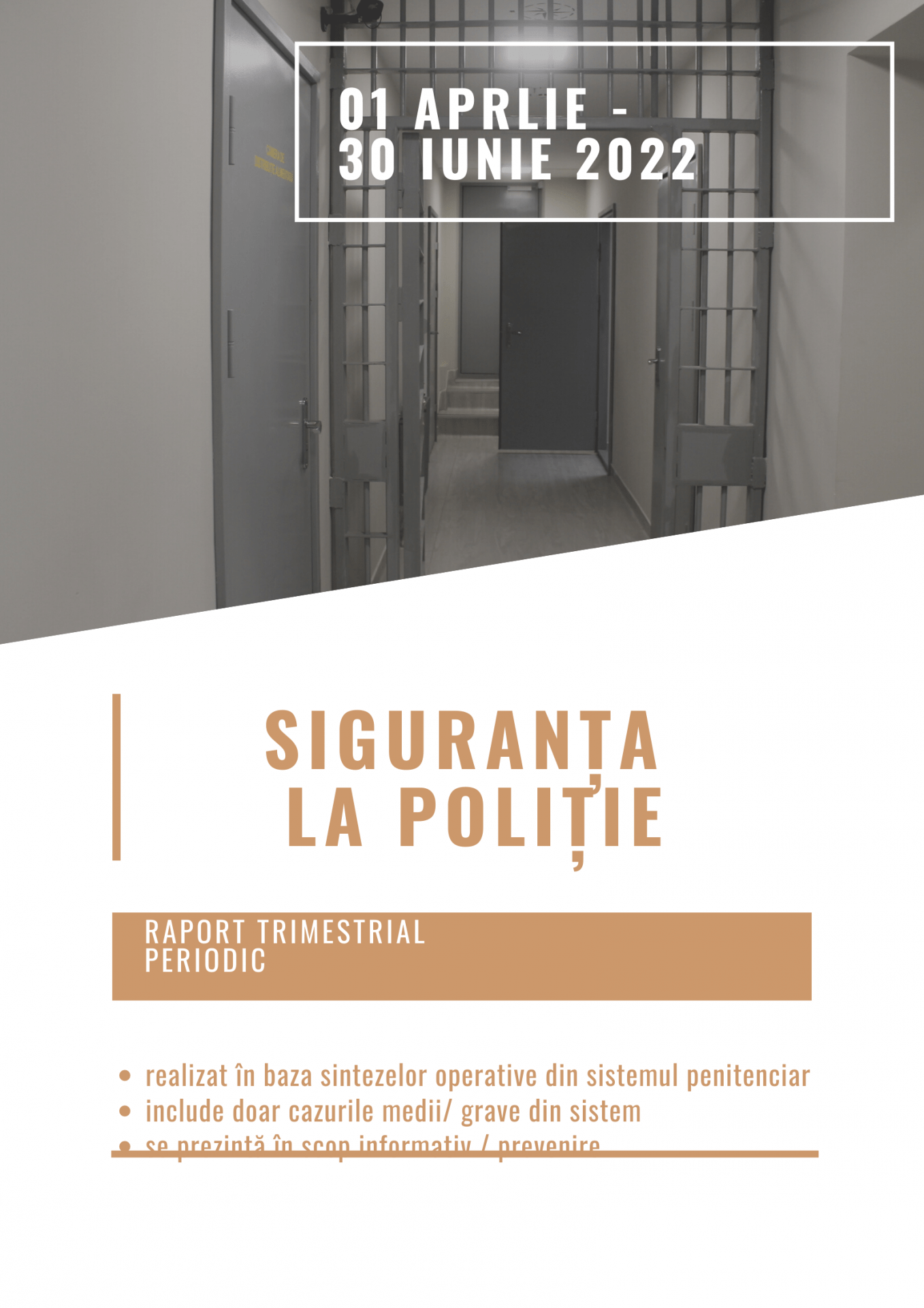 SIGURANȚA PERSOANELOR ÎN TIMPUL REȚINERII DE CĂTRE ORGANELE DE POLIȚIE ÎN PERIOADA APRILIE-IUNIE 2022