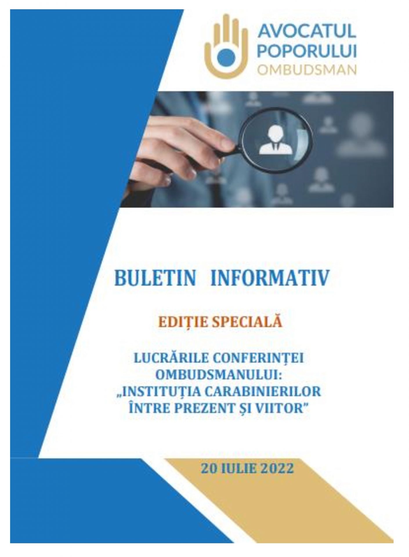Buletin Informativ, Ediție Specială, Lucrările Conferinței Ombudsmanului: „Instituția Carabinierilor între prezent și viitor”