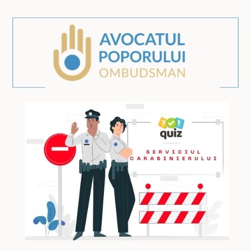 Participă la Primul Quiz național cu genericul  „Serviciul Carabinierului”