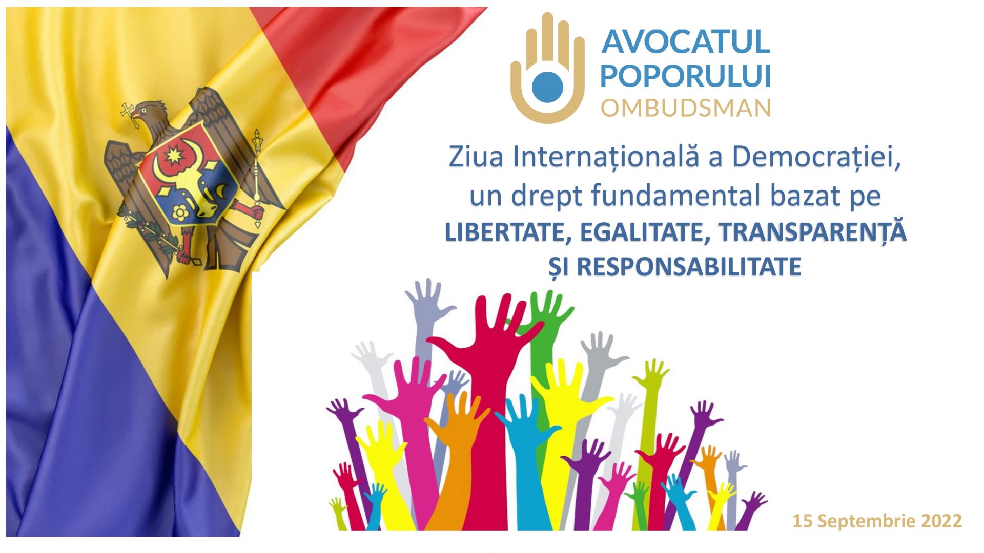 Mesajul Avocatului Poporului de Ziua Internațională a Democrației