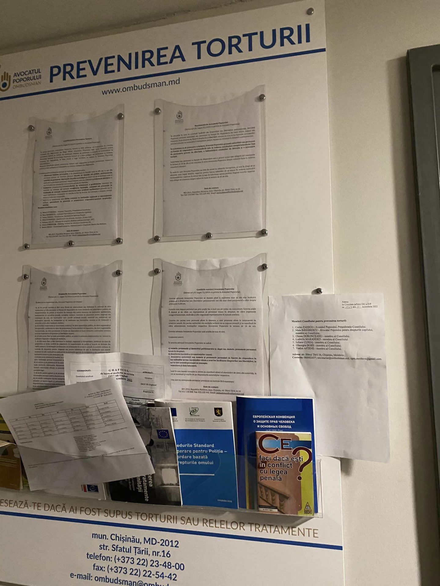 Vizită preventivă la Izolatorul de detenție preventivă la IP Ungheni