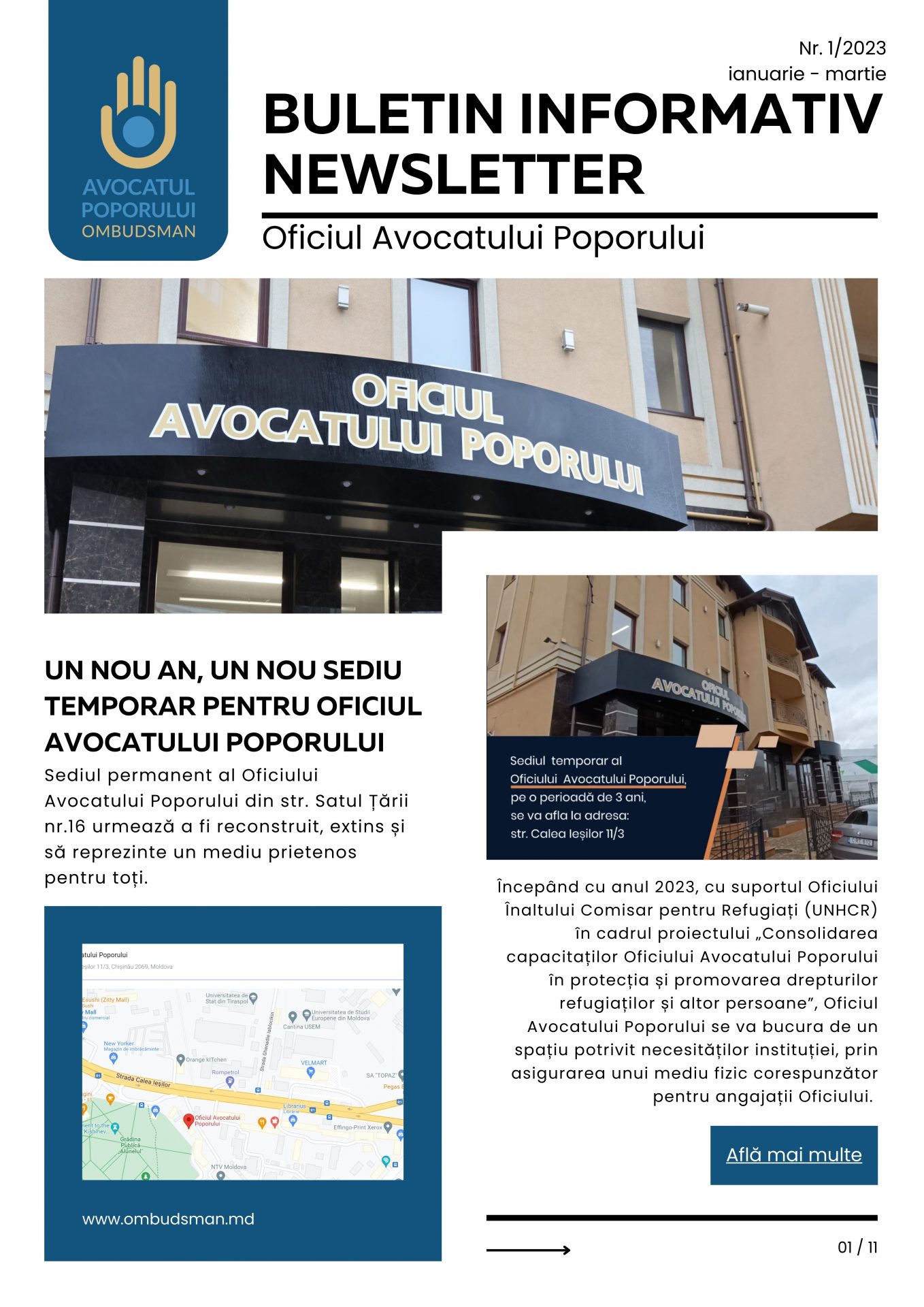 BULETINUL INFORMATIV AL OFICIULUI AVOCATULUI POPORULUI (IANUARIE-MARTIE 2023)