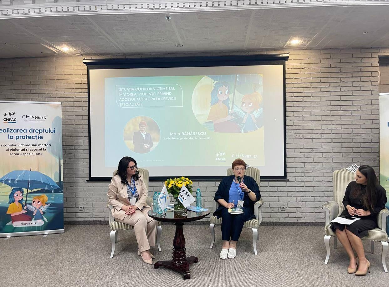 Avocatul Poporului pentru drepturile copilului a participat la Conferința Națională „Realizarea dreptului la protecție a copiilor victime sau martori ai violenței și accesul la servicii specializate”