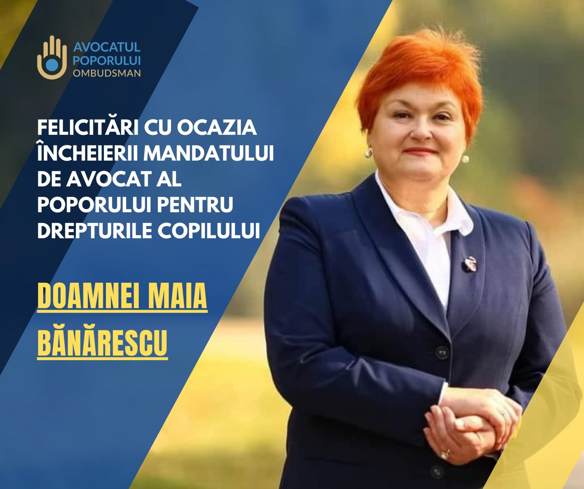 Încheierea mandatului de 7 ani a Avocatului Poporului pentru drepturile copilului